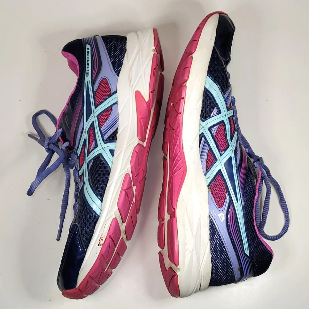 ASICS T5F9N Pink Blue Gel Contend 3 Sneakers EUC - Picture 10 of 13